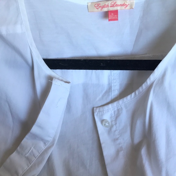 🆑 [4/$20] English Laundry White Scoop Neck Button-up Long sleeve blouse - Picture 6 of 6